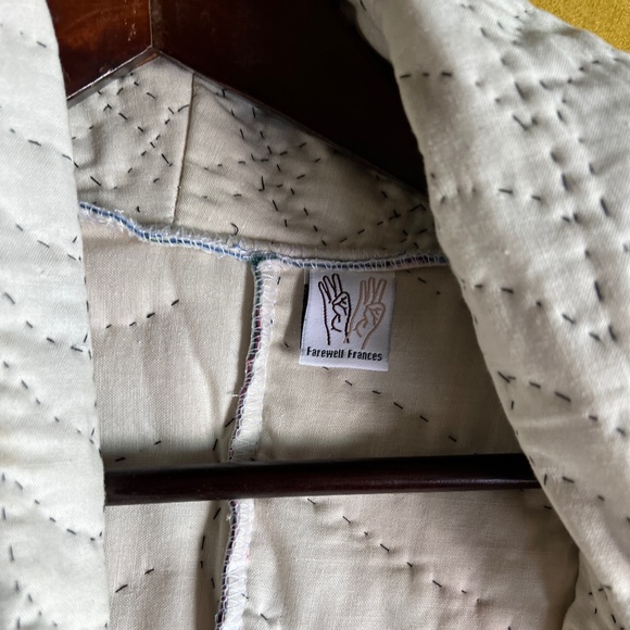 BN Farewell Frances handmade vintage rainbow Lone Star Quilt “Isabella” coat - Picture 5 of 11